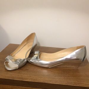 Kate Spade Metallic Wedge Heels